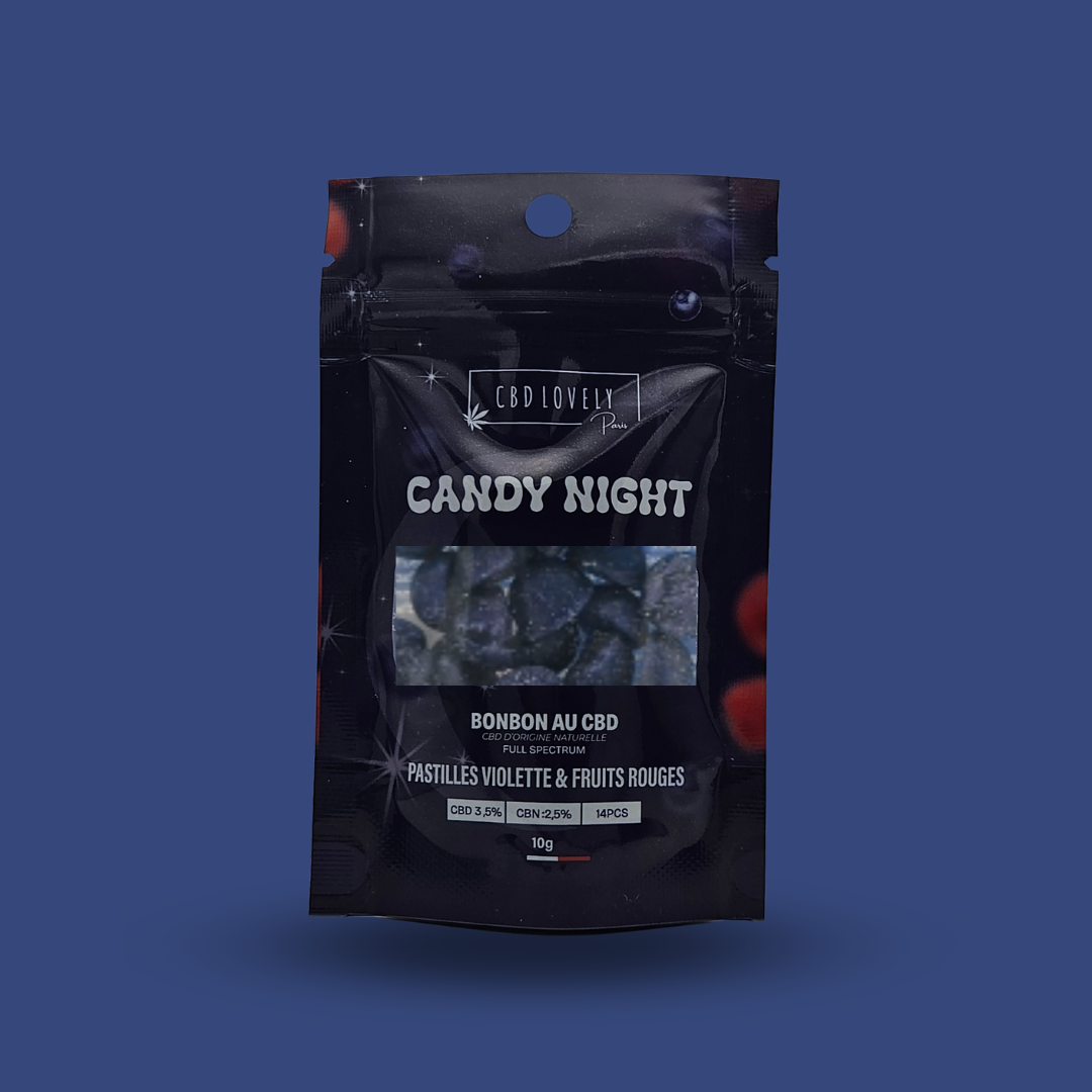 Bonbons CBD Sommeil CBN Mélatonine 5% 1 BONBON CBD 5% SOMMEIL | CBD LOVELY Paris