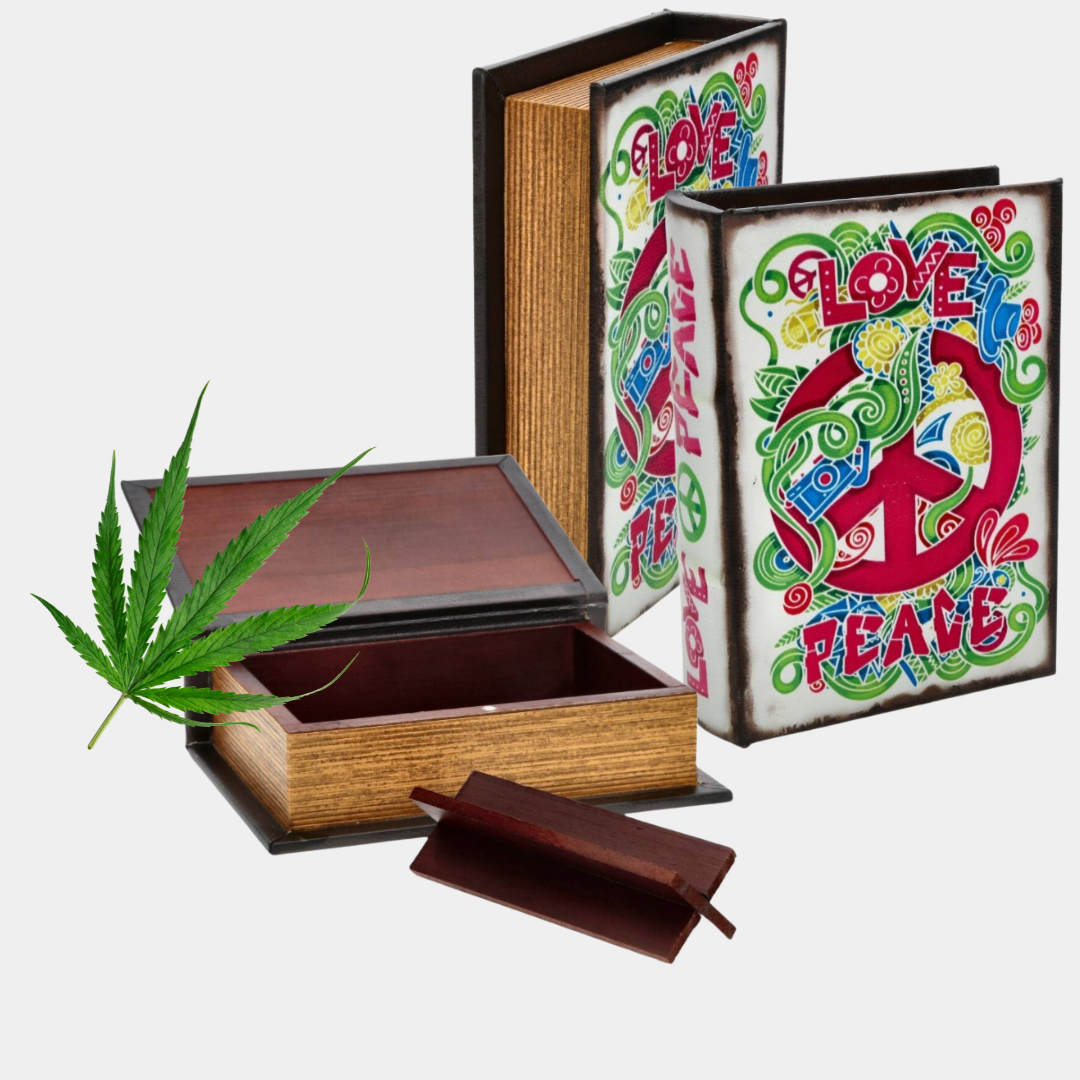 Livre Rangement CBD Peace & Love 1 Boite livre cachette CBD Peace & Love | CBD LOVELY Paris